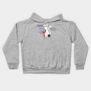 British Kitty says 'ello Kids Hoodie